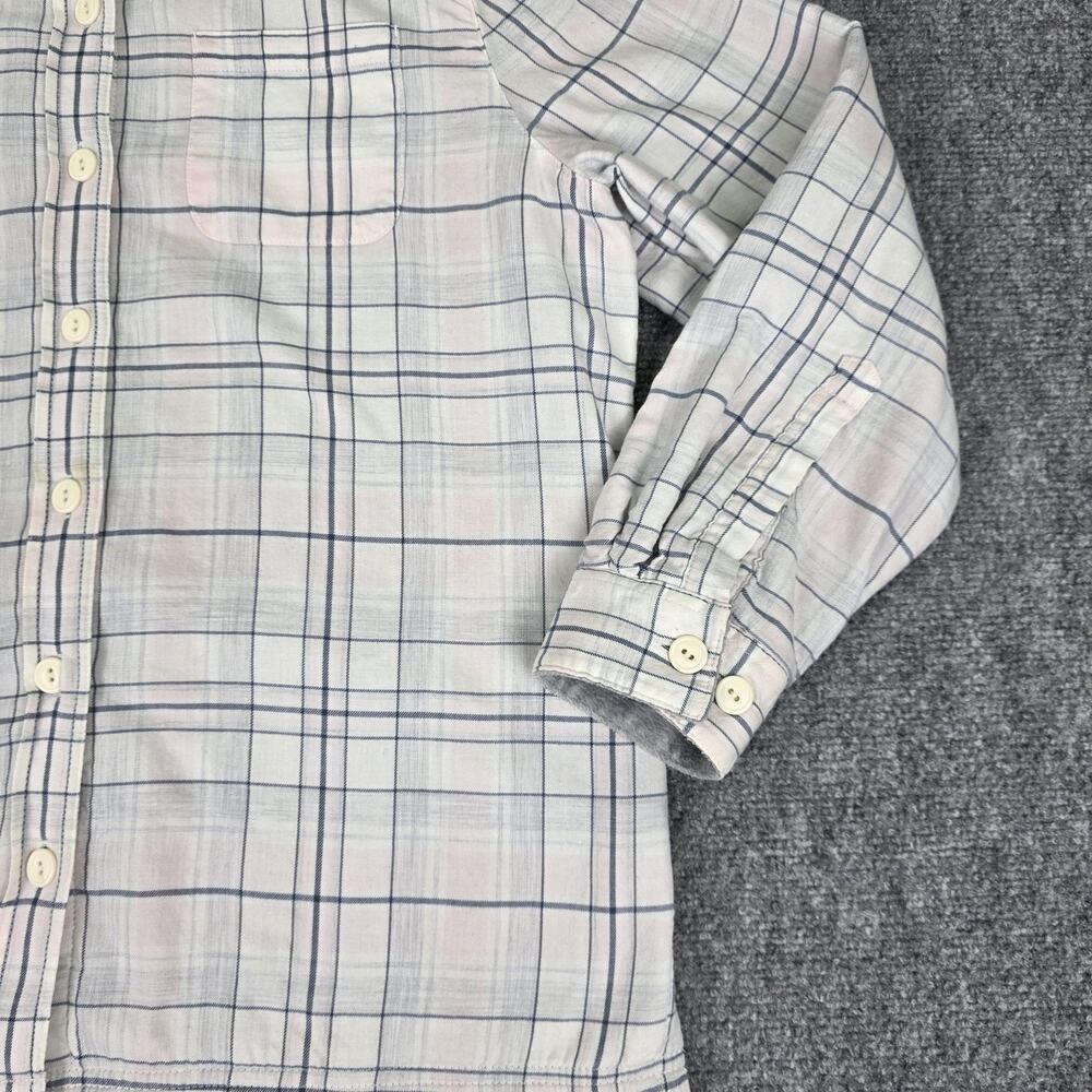 LL Bean Shirt Womens Small Petite Pink Plaid Fleece Lined Button Front Casual - Picture 11 of 16
